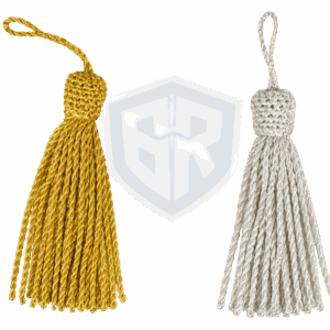 Premium Gold & White Ceremonial Tassel | Military Uniform Decorative Tassel | BARAN-E-REHMAT INDUSTRIES