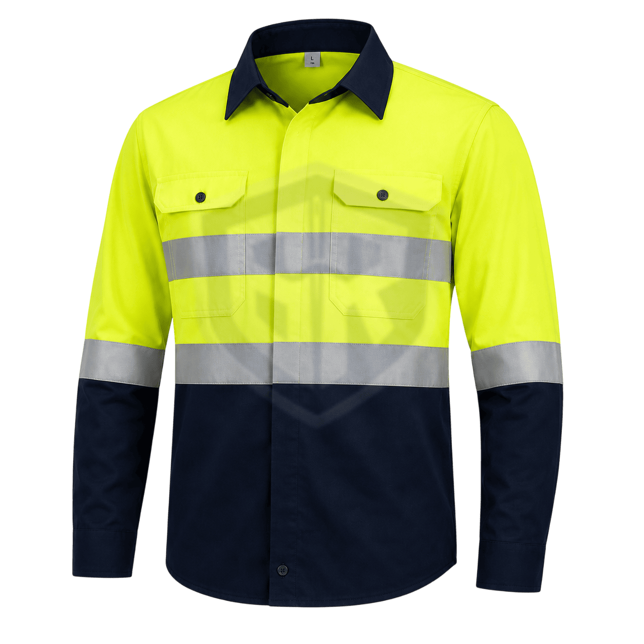 Hi-Vis Reflective Safety Work Shirt – Long Sleeve Industrial Uniform | BARAN-E-REHMAT INDUSTRIES