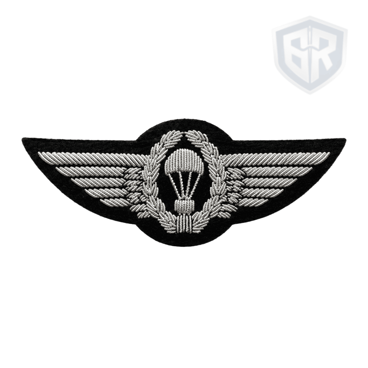 (8) Premium Hand Embroidered Silver Bullion Wire Paratrooper Wings Badge | Military Airborne Wings Manufacturer | BARAN-E-REHMAT INDUSTRY