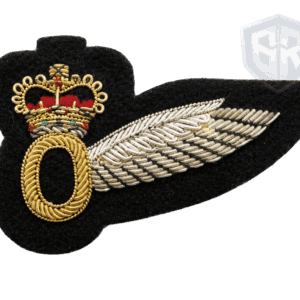 Premium Hand Embroidered Bullion Wire RAF Pilot Wing Badge with Crown | Military Pilot Wings Manufacturer | BARAN-E-REHMAT INDUSTRY