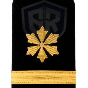 Premium 2 Gold Stripe Merchant Navy Engineering Officer Shoulder Epaulette with Propeller Insignia | Hand Embroidered Bullion Wire | BARAN-E-REHMAT INDUSTRY